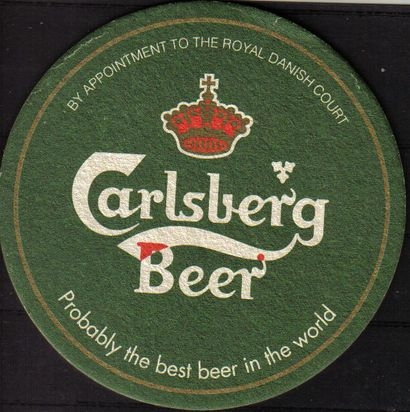 Z VENDIDO POSAVASOS CERVEZA CARLSBERG REDONDA BEEMATS SOTTOBICCHIERI BIERDECKEL TOWELS  